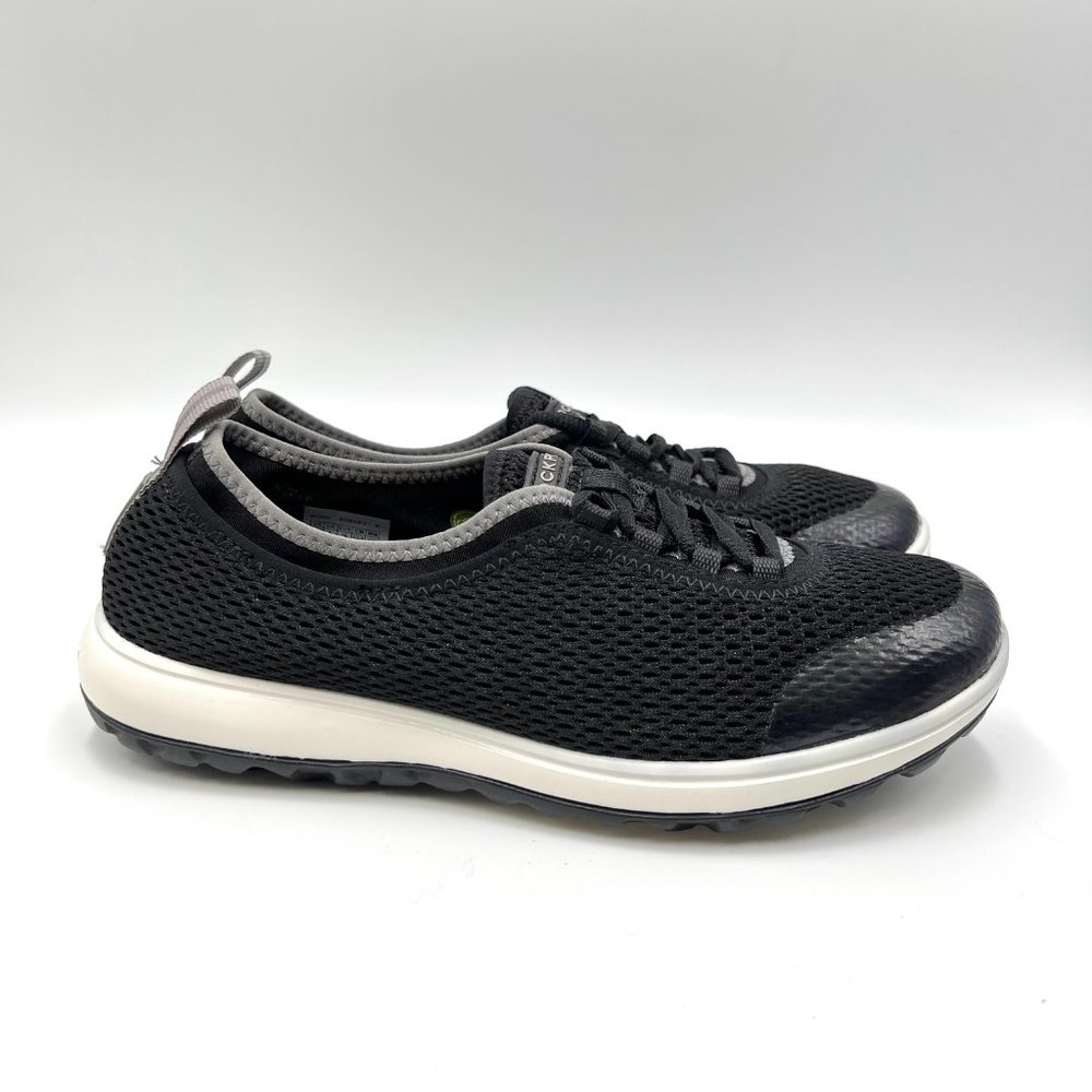 Rockport Womens 5.5 Black Mesh 360 Wash Lace Up Casual Comfort‎ Sneakers Shoes